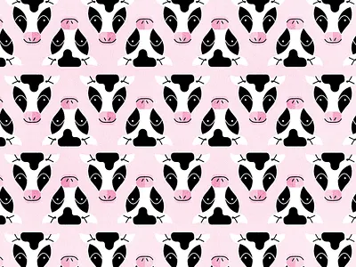 happy moo year! birthday color cow graphic design invite moo pink shape texture vector vector illustration