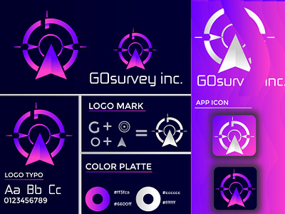 GO SURVEY LOGO DESIGNS analysis app automation communication company computer digital electronic globe hexagon investigation laboratory machinery management media modern network polygon productivity professional