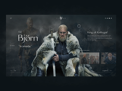 —Björn, Vikings website bjorn character characters concept design design hero hero image hero section series ui ui ux ui design uidesign uiux vikings web design webdesign website website concept website design