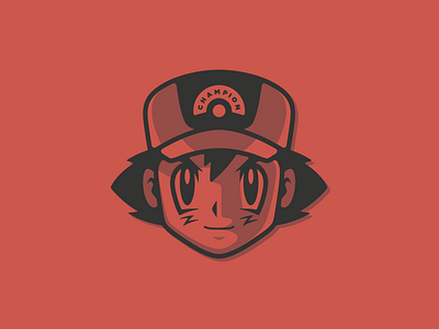Champion Ash ash ketchum brand design branding character design character illustration charizard icon set illustration art logo pikachu pokemon pokemongo typography vector vector art