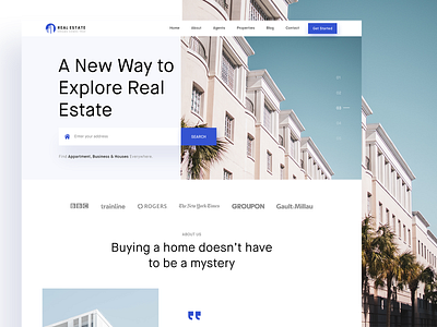 Real Estate Website Design app corporate design divi divilife homepage landing page design mobile real estate redesign responsive trend design 2020 ui design ux visual design website website design