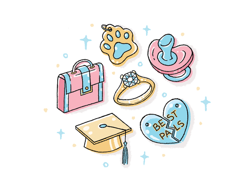 A Decade in Review 2019 2020 gif illustration ipad ipad pro new years procreate sparkle