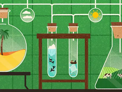 Climate Change climate digital editorial environment folioart illustration lab michael parkin science texture