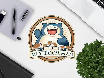 Mushroom cartoon logo logo mushroom