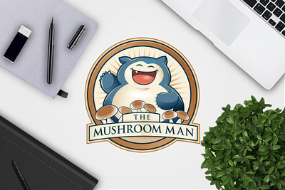 Mushroom cartoon logo logo mushroom