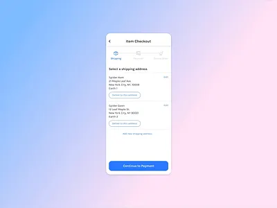 Item Checkout Process | Daily UI animated animation app card checkout credit dailyui design figma interaction mobile motion product design prototype ui ux video