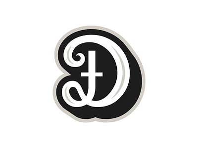 Dj(Đ) calligraphy lettering logo mark mascot