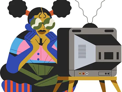 Favourite Movie character digital editorial film folioart illustration movie owen davey tv vector