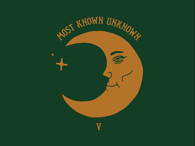 Most Known Unknown V branding hand drawn illustration mku moon most known unknown philadelphia stars typography