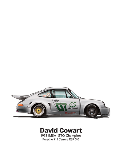 David Cowart Porsche affinity designer branding clip studio paint design digital illustration illustration livery logo racecar vector