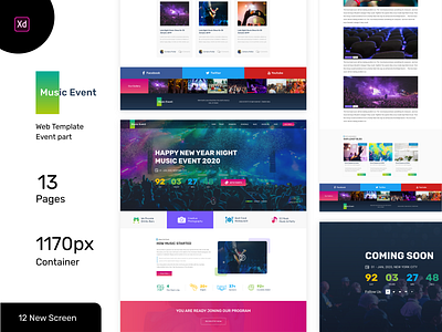 Event Template 2020 best shot concept conference creative design dribbble best shot event gradient landing page landing page design typography