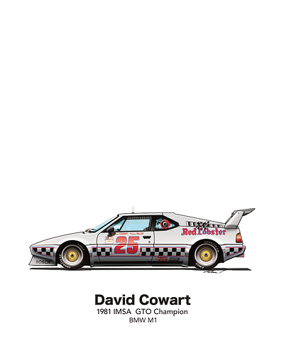 David Cowart BMW M1 affinity designer bmw branding clip studio paint design illustration livery logo racecar vector