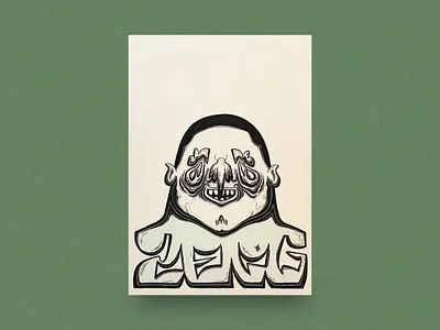 Vadim. boy character face graphic design illustration ink letters man name portrait poster street art zerg