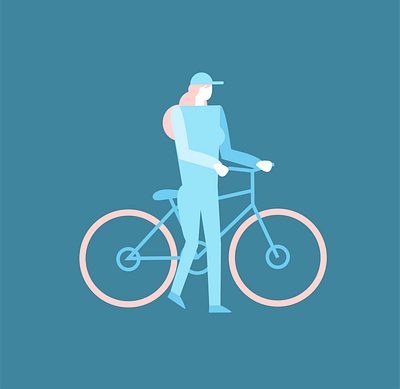 Bicycle 2020 bicycle bike character design flat character flat character design illustration illustrator