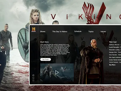 History Channel design ui ux xd