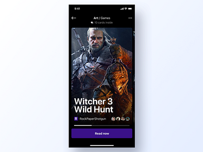 091 Games app app design cd projekt dailyui design game game design games gaming interface news review reviews ui ux witcher witcher 3