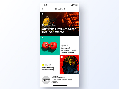 094 News app app design dailyui design grid interface minimal minimalist new york times news news app news design newsfeed newspaper ui ux vice vox