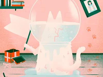 Goodbye 2019! cat cat lover design draw illustration illustrator new year procreate procreateapp