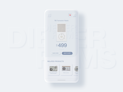 Neumorphism Ecommerce Concept 2020 blue braun dieter rams ecommerce neumorphism soft ui trends ui uidesign uidesigns uiux uxdesign