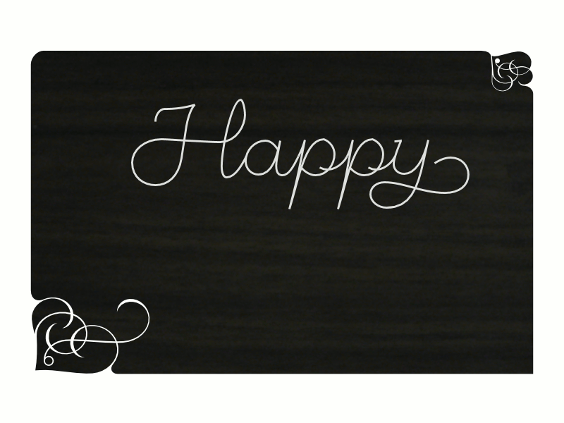 Happy New Year animated type animation svg animation typography