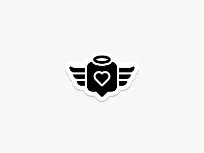 Holy like ♡ icon like love speech bubble sticker wings