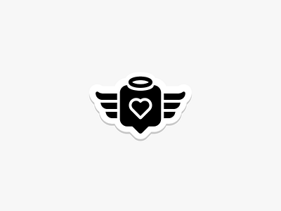 Holy like ♡ icon like love speech bubble sticker wings