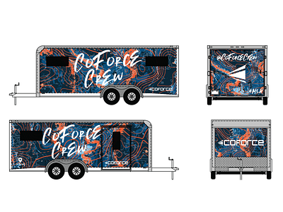 CoForce Trailer Mockup branding car creative design graphic design illustration mural trailer wrap