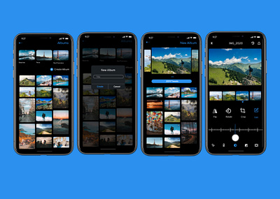 Dark Mode: Album Editor album editor dailyui edit images photo uidesign