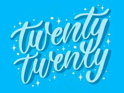 happy new year! 2020 calligraphy design graphic graphic design hand lettering illustration ipad letterer lettering new year type typography