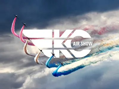 Kansas City Air Show Logo aviation branding festival identity design lettering logo design