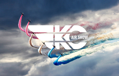 Kansas City Air Show Logo aviation branding festival identity design lettering logo design