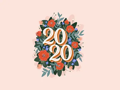 Hello 2020 design illustration illustrator lettering typography