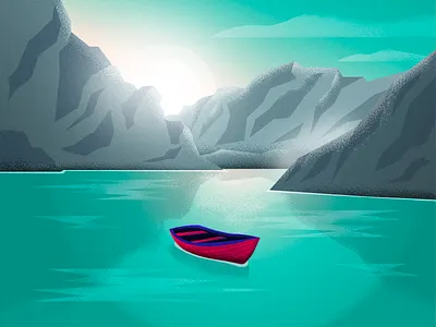 Landscape art artist colors design drawing illustration illustrator landscape nature vector water