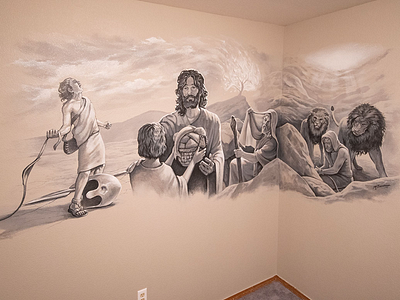 Handpainted mural for a children’s room artwork handpainted mural