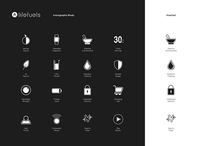 LifeFuels Iconography Study branding design icon illustration illustrator logo minimal ui ux vector