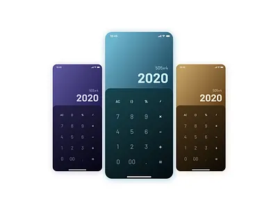 Calculator app app calculator daily 100 challenge daily ui dailyui gradient gradient color gradient design iphone iphone app iphone x math mathematics mobile ui user interface design ux