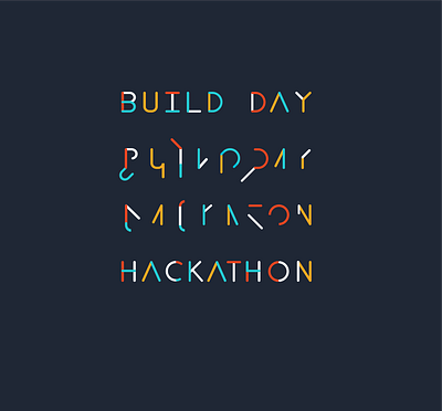 Build Day Hackathon branding design flat typography