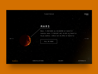 UI challenge: 12 - space design main screen ui ui deisgn web web design