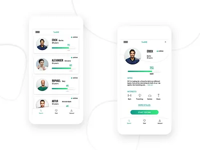 UI challenge: 14 - online dating design main screen ui ui deisgn web web design