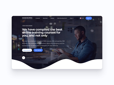 Massive Online Courses clean ui design ui webdesign website white