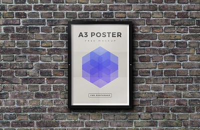 Free A3 Outdoor Framed Poster Mockup design free freebies mockup mockup design mockup psd mockup template