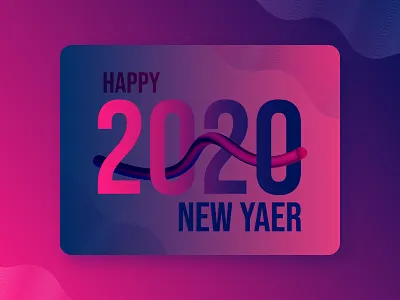 Happy New Year 2020 2020 trend app app design artist artwork creative design creator design dribbble enjoy hello dribble new new year resolution trend trendy vector