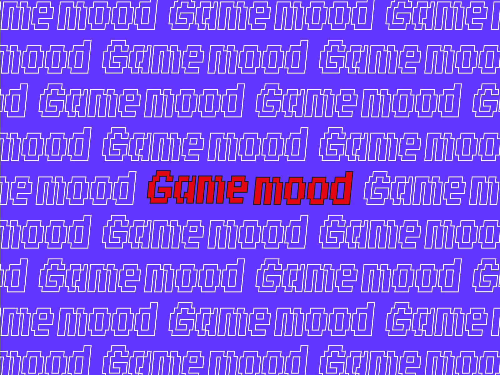 Game mood adobe illustrator bitmap game identity illustrator logo magazine retro typography logo