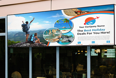 Travel BilBord Banner Design. design traver vector