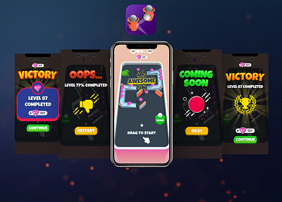 Trick Shot UI design game illustration logo ui ux vector