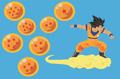 DBZ x Flat Goku adobe adobe illustrator animation anime art artwork design digital digital illustration digitalart dragonballz fanart goku graphicdesign illustration