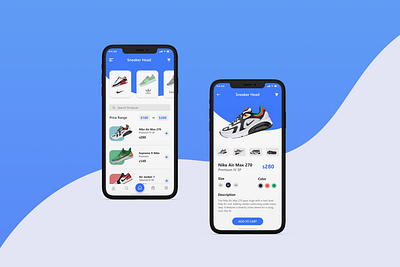 E-commerce Shoe Shop Mobile Application adobe xd appdesign mobile photoshop ui uiux uiuxdesign