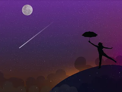 Star rain art design illustration vector