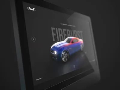 Animated Material mapping 3d animation car hero banner interaction landing page luxury vietnam web