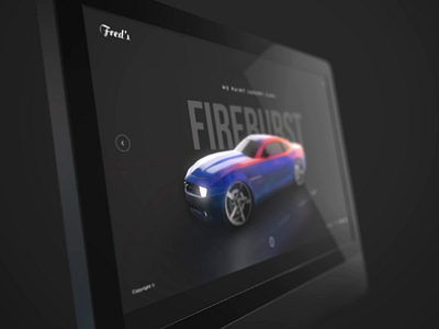 Animated Material mapping 3d animation car hero banner interaction landing page luxury vietnam web